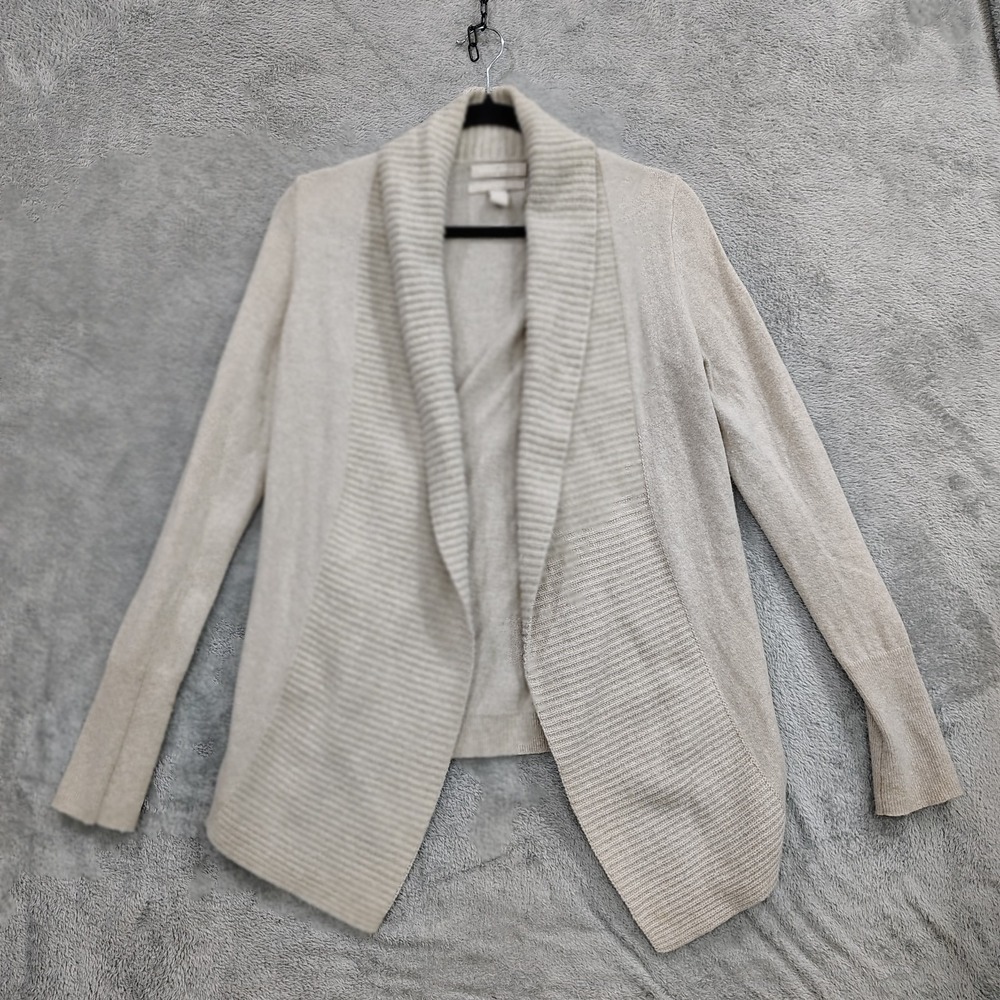 Banana Republic Cardigan XS Italian wool/cashmere blend open front Quiet Luxury‎